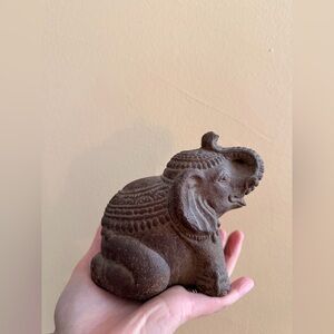 Stone Elephant Figurine